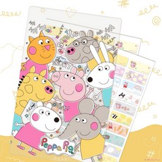 Peppa Pig 姓名貼紙，粉紅豬小妹 佩琪 喬治，2.2*0.9cm & 3*1.4cm，附收納夾, 1個, 3x1.4cm-150張, 150