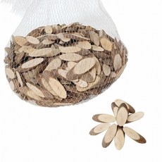 글로벌이지 부자재 천연나무 조각 타원 소 500g 330개입, 1개