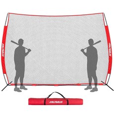 AOLIGEIJS 스포츠 배리어 네트 바리케이드 백스탑 야구 소프트볼 축구 농구 라크로스에 완벽한 제품, 12X9피트-빨강