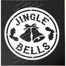 JINGLE BELLS 型染版 簍空模板, 1個, ST-CIR-0016