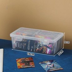 투명 카드 정리함 퍼즐 보관함 소품 정리 수납 박스 폴딩 가방 옷장 옷 용품 편리한, 1개, 긴형 1개