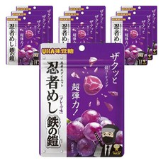 유하미카쿠토 닌자의 밥 철갑옷 그레이프 맛, 10개, 40g