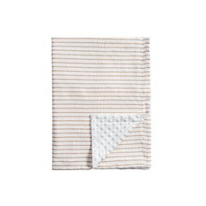 Meracorallo 76.2 x 101.6cm30 40인치 아기 담요 아늑하고 부드러운 모슬린 플리스 아기방 유아 침구 침대 유모차 면 전면 및 밍키 도트 뒷면 선 레인보, Neutral Stripe