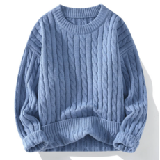 니트 가을 겨울 니트 루즈한 니트 남성 캐주얼 솔리드 니트