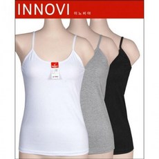 면스판 깔끔한 기본 이너웨어 여자 끈런닝-3가지색상