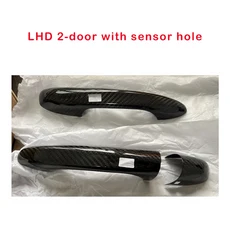 메르세데스 벤츠 C클래스 W205 AMG GT 2도어용 15+ 리얼 카본 파이버 추가 스타일 외부 도어 핸들 커버 LHD, 03 LHD 2D 2 hole