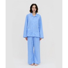 [레이지지] Stay Stripe Pajamas Long Pants - Light Blue