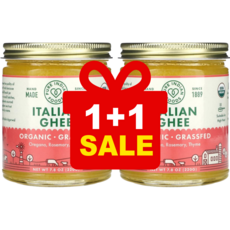 Pure Indian Foods 독특한 향과 진한 풍미 이탈리안 수제 오가닉 기(Ghee) 버터 220g 1개, 2개