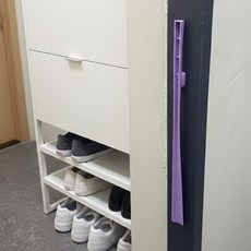 무타공 현관문 부착 자석 롱 구두주걱 구둣주걱 중형, 1개, 60cm일반형-블랙