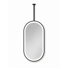 타원형 LED 벽걸이 거울 호텔 욕실용 스마트 인테리어 대형 방습 조명 거울, 60x90 양면+금테+등 없음