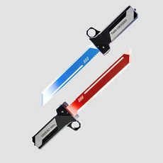 TWIN CROSSED 雙刃伸縮光劍玩具, 1個, 對插雙刃紅藍【一對】配好電池, 紅藍