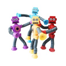 토이랄라 팝튜브 로봇 4종 세트 옐로우 + 레드 + 퍼플 + 블루 x 1개, 랜덤