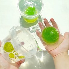 걸스코코 슬랑이모음전 말랑이 왁뿌볼 친구선물 슬라임 스트레스해소말랑이, 1개, 레몬에이드슬라임(580ml)