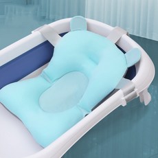 寶寶沐浴網 嬰兒洗澡網 浴網 嬰兒浴網 寶寶沐浴網, 1個, 3.天藍色