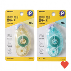 문구용품 글 루핏 몽글 풀테이프, 옐로우, 1개