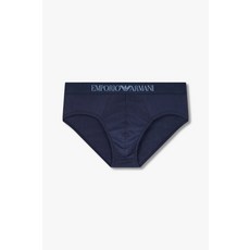 엠포리오 아르마니 EMPORIO ARMANI UNDERWEAR 남성 로고 밴딩 솔리드 코튼 브리프_마린 0814311008 2410507539 352236