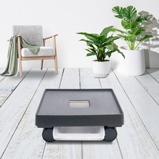 인테리어 정사각 이동식 화분 받침대 모던베이직, 뷰티그레이, 1개