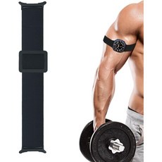 삼성 갤럭시 워치 울트라 47mm 스마트워치와 호환되는 조절 가능한 탄성 암밴드 또는 발목 밴드 남녀용 신축성 밴드블랙 미디엄