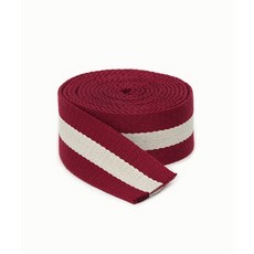 패션스타트 롤 투컬러 포인트 가방끈 웨이빙끈 38mm X 45m, 1개, 레드&아이보리