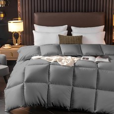사계절 고급 호텔 거위털이불 폭신한 구스다운 프리미엄 구스이불, 그레이