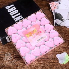 【現貨秒發 無煙無味】蠟燭 小蠟燭 拜拜蠟燭 長效燃燒 無煙蠟燭 小蠟燭燭台 浪漫氣氛 鋁殼蠟燭 無香蠟燭 溫茶蠟燭, 1個, 心型蠟燭 粉色【1入】滿50入贈盒裝
