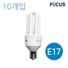 포커스 삼파장 전구 11W 10개입, 주광색, 10개