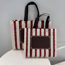리유저블 방수 부직포 쇼핑백 큐티 KT 캣 부직포 쇼핑백, 레드 스트라이프34*27*10CM, 10개