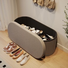 輕奢現代網紅換鞋凳鞋櫃家用收納凳長方形店鋪休息長條凳儲物凳床收納凳 換鞋凳 床尾凳 換鞋椅, 72.86深灰