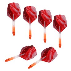 일치하는 다트가 있는 샤프트 플라이트 스템 도구 액세서리 로트 10, 레드, 설명, PETG, 1개