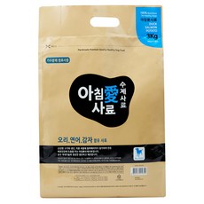 아침애 전연령 강아지 수제 소프트사료, 연어+오리+감자, 3kg, 1개