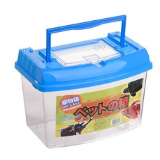雷霆百貨 貝特寵物盒中 昆蟲箱 魚類觀察箱 蝴蝶箱 透明觀察 寵物飼養, 1個, 藍色