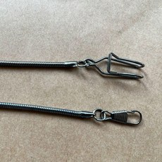 회중시계 체인 빈티지 포켓 줄 펜던트 남자 유럽식, 1개, 건메탈블랙 스네이크 체인