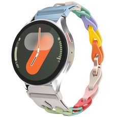 인트그로 갤럭시워치 호환 미니멀 퍼즐 실리콘 스트랩, 크레파스, 1개