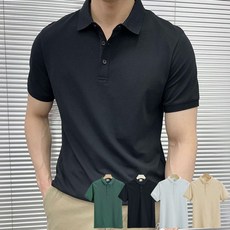굿스맨 남성 클래식 아이스 쿨링 무지 카라셔츠 반팔티 4컬러