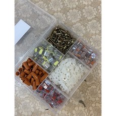 電線連接器 配線固定鈕 自攻螺絲 綜合套件組 免工具插式彈簧式接線帽 多尺寸配線夾, 1個, UC-1.5的綜合包