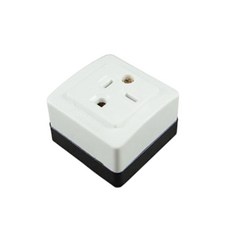 LKEW 隆光 T型 20A-250V 附接地明插座, 白, 1個, 51mm