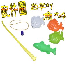 楨豐 磁鐵釣魚 洗澡玩具 兒童玩具, 1個, 磁鐵釣魚(多款隨機)