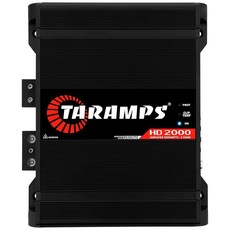Taramps HD 2000 블랙 2옴 1채널 와트 RMS MAX 디지털 앰프 자동차 오디오 모노블록 LED 모니터 표시기 클래스 D 크로스오버 2k 앰프 풀 레인지, Taramps HD 2000 블랙 2옴 1채널 2000