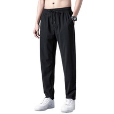 彈性透氣九分運動工作褲 男生休閒冰感褲
