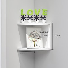 DFMEI 置物架轉角收納衛生間牆上壁掛儲物架多層廚房家用木質收納架, 兩層白色:如圖, 1個