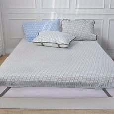 [소중한가족] 시원한 여름 필수템 듀라론 정품 크로스 밴딩 냉감 패드, 단품, 그레이크로스