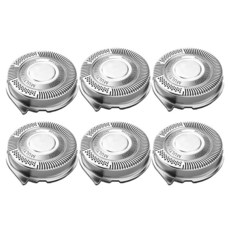 SH50/52 필립스 노렐코 시리즈 5000용 교체용 헤드 전기 면도기 S5000 S5100 S5500 시리즈와 호환 6팩, 6 pcs