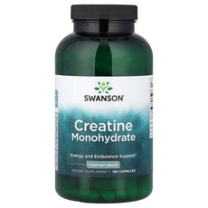 Swanson 크레아틴 일수화물 1g 캡슐 180정 Swanson (스완슨), Swanson, 크레아틴 일수화물, 1g, 캡슐 180, 1개