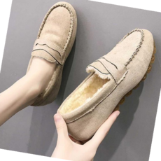 데일리플랫슈즈 여성 겨울 드라이빙 슈즈 편한 플랫 캐주얼 신발 코디