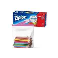 지퍼락 쿼트 식품 보관 슬라이더 백 42개입 1개