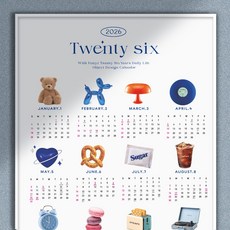 2026년 포스터 달력 연력 벽걸이 연달력 새해 플래너, 1개, 오브젝트 포스터달력(A2)