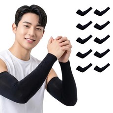 스마트덕 자외선 차단 기능성 쿨토시, 블랙 기본형, 10개