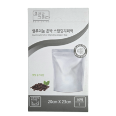 요리를그리다 알루미늄 은박 스탠딩지퍼백, 대(L), 10개입, 1개