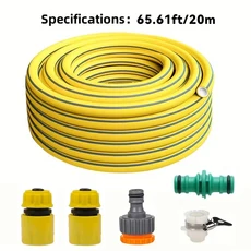 5/10/20m 고강도 고무 정원 호스 - 긁힘 및 마모 방지 누수 사계절용 가정 발코니 자동차 세차용, 01 1/2'', 02 20m