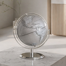루미나 25cm 영어 지구본 고급 인테리어 홈오브제, 로얄  메탈 (25cm)
